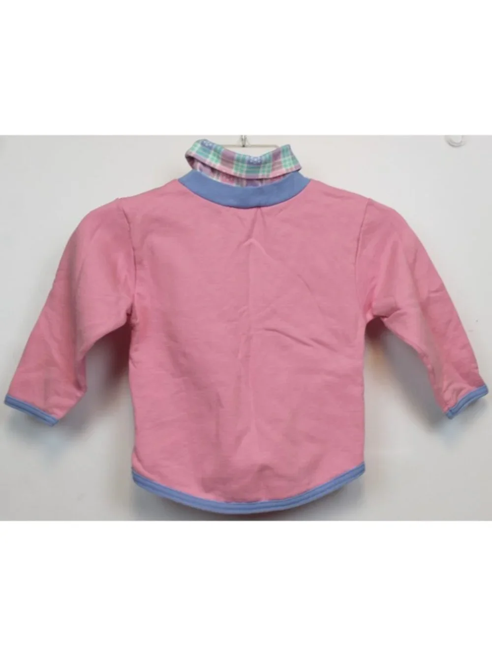 Vtg 90s Healthtex 4T Pink 2pc Shirt Pants  Plaid Snowflakes Turtleneck Polar Bea